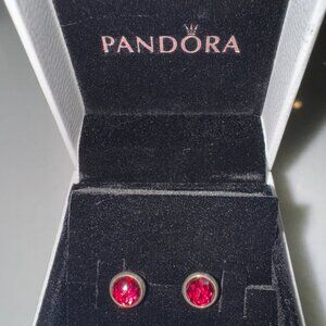 Pandora Ruby Studs